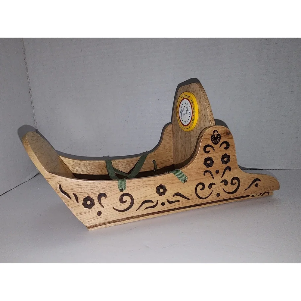 Muffy‎ VanDerBear Wooden Dog Sled *As Is